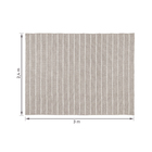 Tapete Listrado Retangular Via Star Algodão Bege Interno 2,4x3m