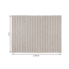 Tapete Listrado Retangular Via Star Algodão Bege Interno 2x2,5m