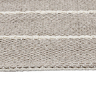 Tapete Listrado Retangular Via Star Algodão Bege Interno 2x2,5m