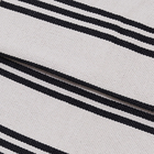 Tapete Listrado Retangular Via Star Algodão Bege e Preto Interno 1,5x2m