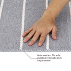 Tapete Listrado Retangular Via Star Algodão Cinza Interno 2,4x3m Portobello