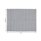 Tapete Listrado Retangular Via Star Algodão Cinza Interno 2,4x3m Portobello