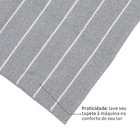 Tapete Listrado Retangular Via Star Algodão Cinza Interno 2,4x3m Portobello