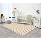 Tapete Retangular Listras Pontilhadas Tecido Bege Áreas Internas 2,00x2,50m Tapetes São Carlos