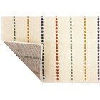 Tapete Retangular Listras Pontilhadas Tecido Bege Áreas Internas 2,00x2,50m Tapetes São Carlos