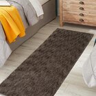 Tapete Lotus Grosso Pelo Baixo Antiderrapante  Bege - 150cm R