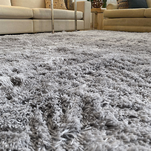 Tapete Macio Sala Quarto - Casu 140x100cm Cinza