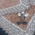 Tapete Marrom Luxo De Crochê Artesanal