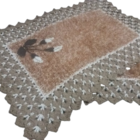 Tapete Marrom Luxo De Crochê Artesanal