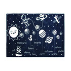 Tapete Menino Infantil Sistema Solar Divertido - 1,50 X 1,95 M