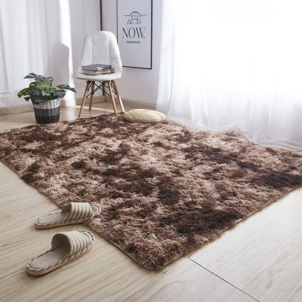 Tapete Mesclado 1,40x2,00 Peludo Felpudo Sala E Quarto Tabaco