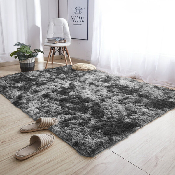 Tapete Mesclado 2,40x2,00 Peludo Felpudo Sala E Quarto Cinza