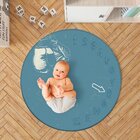 Tapete Mesversário Redondo Boxe Baby