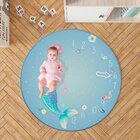Tapete Mesversário Redondo Mini Sereia