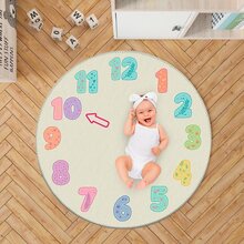 Tapete Mesversário Redondo Números Coloridos