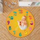 Tapete Mesversário Redondo Números Coloridos Amarelo