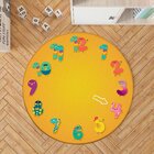 Tapete Mesversário Redondo Números Coloridos Amarelo