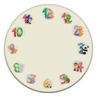 Tapete Mesversário Redondo Números Com Bichinhos