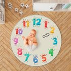 Tapete Mesversário Redondo Números Felizes