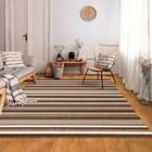 Tapete Metrópole Listra Retangular Rústico (200x250 Cm) Marrom