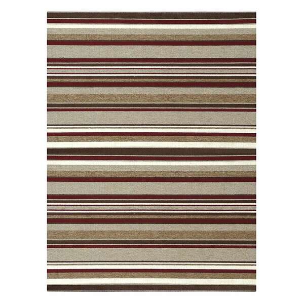 Tapete Metrópole Listra Retangular Rústico (200x250 Cm) Marrom