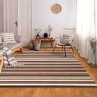 Tapete Metrópole Listra Retangular Rústico (200x300 Cm) Marrom