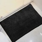 Tapete Microfibra Antiderrapante - 40x60cm - Preto