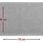 Tapete Microfibra Antiderrapante - 45x70cm - Cinza