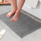 Tapete Microfibra Antiderrapante - 45x70cm - Cinza