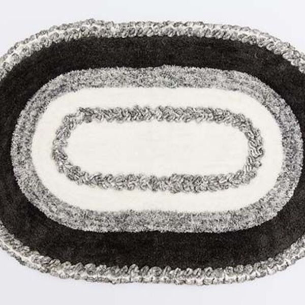 Tapete Microfibra Oval Londres 70 X 1 10 M  - Grafite