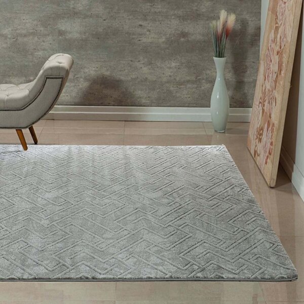 Tapete Mirano 100cm X 150cm Niazitex Prata