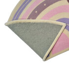 Tapete Moriah Arco Íris Corações Rosa - 1,50 X 1,95 M