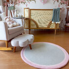 Tapete Moriah Borda Degradê Rosa  - 0,95 Diam M