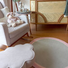 Tapete Moriah Borda Degradê Rosa  - 1,50 Diam M