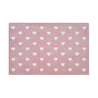 Tapete Moriah Corações Rosa - 1,20 X 1,95 M