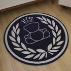 Tapete Moriah Infantil Clássico Azul Marinho Redondo - 0,95 D