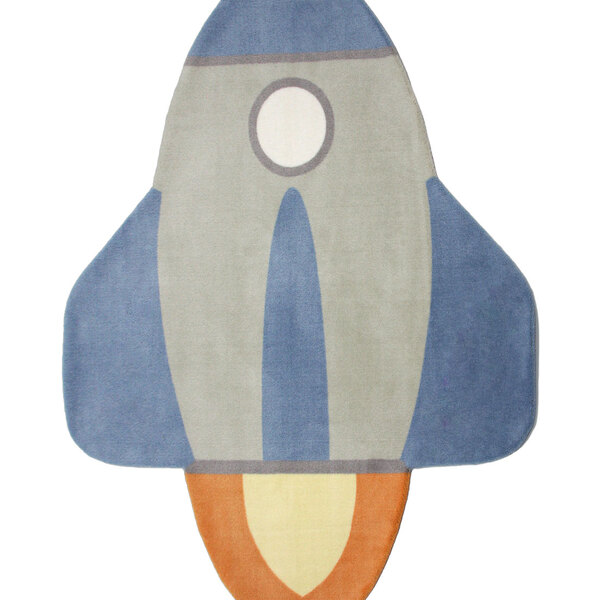Tapete Moriah Infantil Foguete - 0,95 X 1,50 M