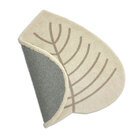 Tapete Moriah Infantil Folha Bege - 0,95 X 0,95 M