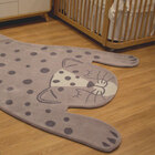 Tapete Moriah Infantil Leopardo Cinza - 1,50 X 1,95 M