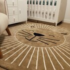 Tapete Moriah Infantil Rosto Leão - 1,20 Diam M