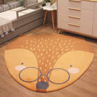 Tapete Moriah Infantil Rosto Raposa - 1,50 X 1,50 M