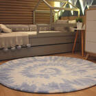 Tapete Moriah Tie Dye Azul Redondo - 1,20 Diam M