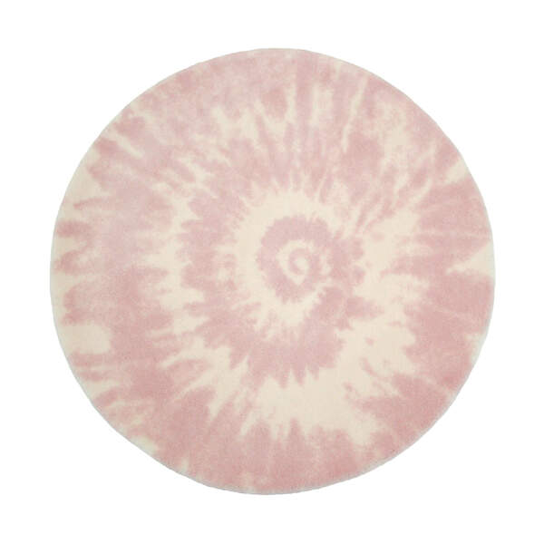 Tapete Moriah Tie Dye Rosa Redondo - 1,50 Diam M
