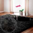 Tapete Muito Felpudo Aconchego 1,00mx1,40m Preto Casen Preto