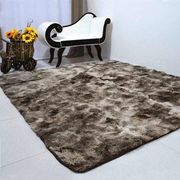 Tapete Muito Peludo 1 00 X 1 40 Para Sala 4cm De Alt. - Marro