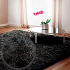 Tapete Muito Peludo Aconchego 2,00mx2,50m Preto Casa Dona