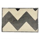 Tapete Multiuso 0,40x0,60 Zig-zag Cinza Preto