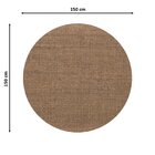 Tapete Natural Redondo Sisal (150x150cm) Camelo