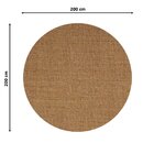 Tapete Natural Redondo Sisal (200x200cm) Mesclado