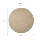 Tapete Natural Redondo Sisal (250x250cm) Polar